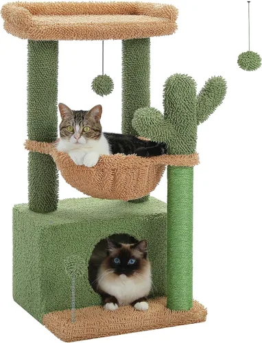 Miniatura 16 de PEQULTI Árbol para Gatos Torre de Gatos para Gatos Grandes con Postes de Rascar Cubiertos de Sisal y Reposo Extra Grande para Gatos