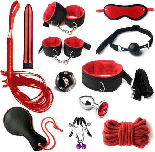 Bed Bonage - Juego de amarres sexuales para adultos, tamaño Queen, para tobillos y muñequeras, correas para adultos, juego de colchón, esposas
