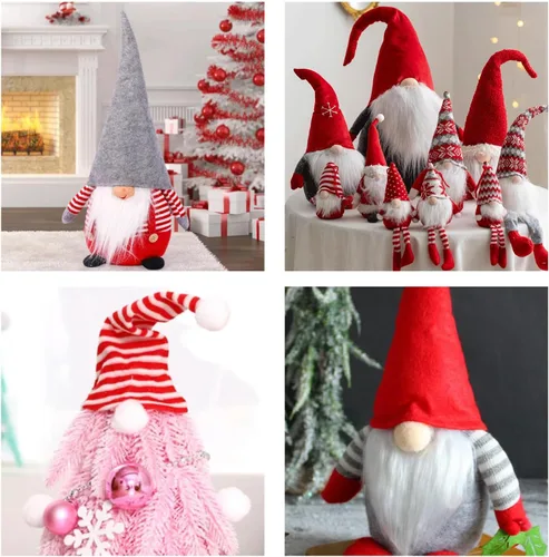 Miniatura 6 de FFchuanhe Paquete de 18 barbas de gnomos para manualidades, juego de bolas de madera de gnomos precortadas de piel sintética, adecuado para Navidad