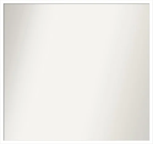 Miniatura 1087 de Amanti Art Espejo de baño blanco para sobre el fregadero, 32 x 45 pulgadas, espejo de tocador rectangular blanco esbelto, marco de madera moderno