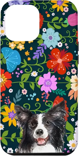 Miniatura 25 de Funda para iPhone 14 Border Collie Ditsy Flower Floral Pattern para mujer