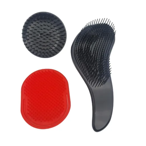 Miniatura 2 de Juego de cepillos desenredantes ondulados para cabello rizado, grueso, liso y natural, cepillo desenredante suave para mujeres, niños y niños