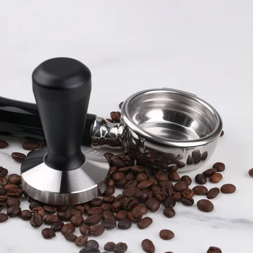 Miniatura 4 de Prensa de grano de café de acero inoxidable con base de café expreso barista de 2.087 in