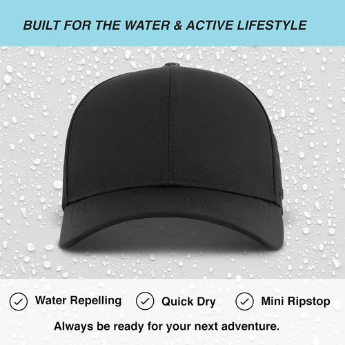 Miniatura 3 de Hydro - Gorra de béisbol impermeable para deportes, resistente al agua, para todos los días, golf, talla única, unisex, Negro