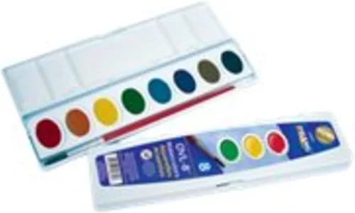Miniatura 6 de Prang Juego de pintura ovalada para acuarela, 8 colores surtidos, 1 unidad