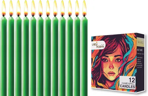 Miniatura 15 de Juego de 20 velas cónicas de color sólido, velas de cera de parafina sin goteo de 4 pulgadas con mecha de algodón, ideal para bodas, shabat, Rojo
