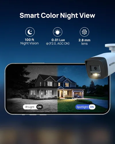 Miniatura 5 de ANNKE Sistema de cámara de seguridad de 5 MP, audio bidireccional, NVR de 16 canales con detección de movimiento AI, 8 cámaras IP PoE con cable 3K