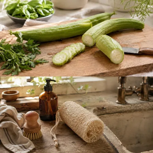 Miniatura 6 de TKE Farms & Gardens - Semillas de calabaza Luffa para plantar, más de 30 semillas de lufa no transgénicas, cultivar esponjas naturales o cosechar