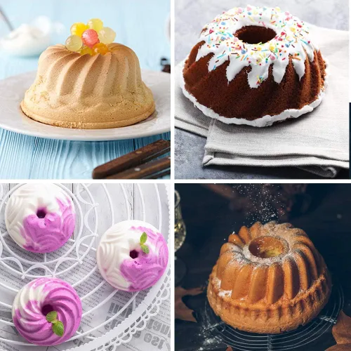 Miniatura 8 de findTop - 3 paquetes de moldes de silicona para tartas, mini molde para hornear pasteles para magdalenas, pasteles de café, cupcakes, brownie