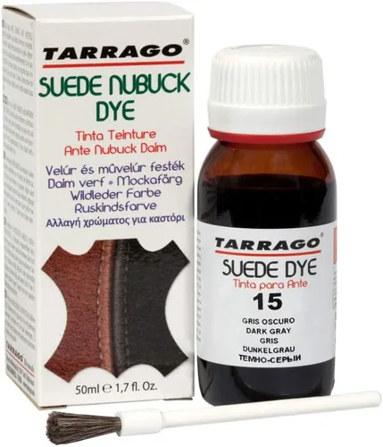 Tarrago Tinte Nubuck de gamuza | Recolora, ilumina y restaura ante y nobuck | 1.7 onzas líquidas | 15 - Gris oscuro