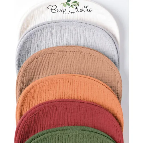 Miniatura 7 de Konssy - Juego de paños de muselina para eructos de bebé, unisex - 6 unidades grandes, 100 % algodón, ropa para eructos para recién nacidos, niñas