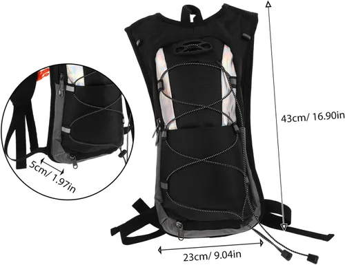 Miniatura 2 de Luxshiny High-Capacity Hydration Water Backpack with Material Insulated Hiking Daypack for Cycling Running Mountaineering and Travel Lightweight