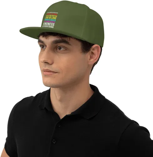 Miniatura 45 de Pride Flag in This House We Believe Science is Real Black Lives Matter Baseball Hats for Men Dad Hat,Black