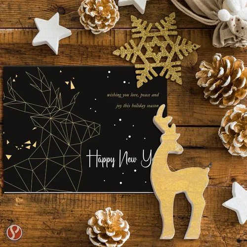 Miniatura 4 de 2026 Tarjetas de feliz año nuevo – Deseándote amor, paz y alegría – Invitaciones de Navidad, agradecimientos, anuncios, regalos y presentes – 25 por