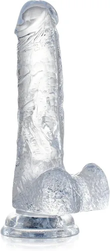 7.1 Consolador realista de silicona transparente con ventosa para el sexo, material de seguridad humana, adecuado para mujeres/hombres/gay, juguetes