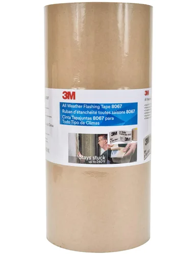 Miniatura 4 de 3M Cinta de Sellado para Todo Clima 8067 (4" x 75 pies) - 1 Rollo - Autoadhesiva Impermeable para Ventanas y Puertas, Revestimiento Ranurado