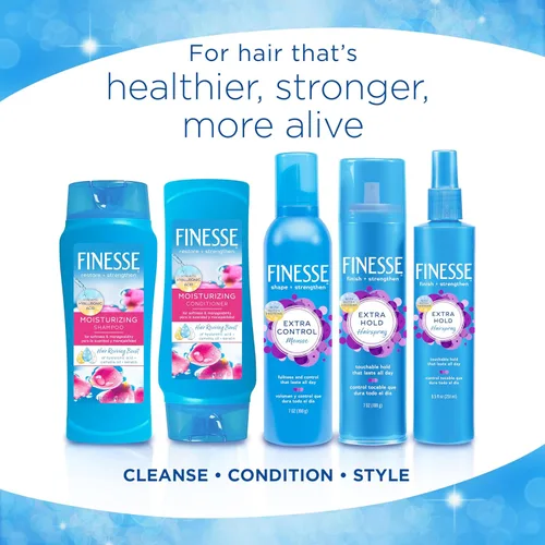 Miniatura 6 de FINESSE Champú voluminizador Volumize + Strengthen, 13 onzas (paquete de 6), añade volumen y fuerza al cabello fino o fino para un cabello