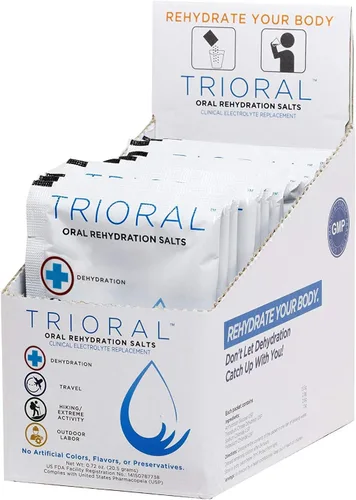 Miniatura 10 de TRIORAL Polvo de Electrolitos para Rehidratación - Sales de Rehidratación Oral - Apoya la Deshidratación de Entrenamientos, Pérdida de Líquidos