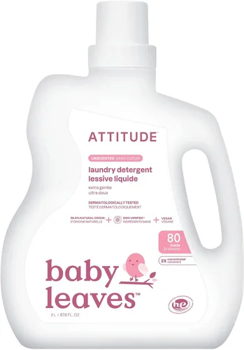 Detergente líquido para ropa de bebés ATTITUDE, Verificado por EWG, seguro para ropa de bebé, infantes y recién nacidos, jabón de lavado vegano y de