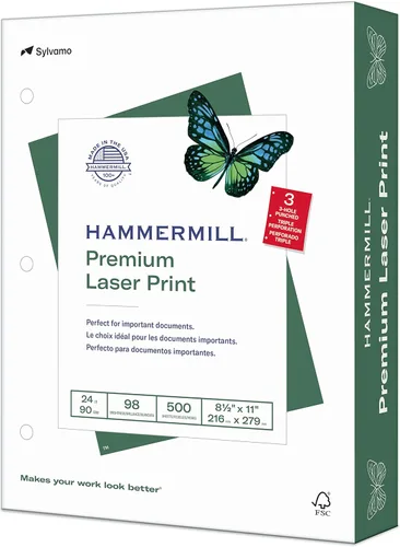Miniatura 18 de Hammermill Papel para impresora, impresión láser premium 24 lb, 8.5 x 11-5 resma (2,500 hojas), 98 brillante, fabricado en los Estados Unidos
