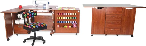 Miniatura 18 de Kangaroo Kookaburra Mesa de corte – Estación de trabajo grande de costura, acolchado y manualidades con superficie expandible de 70 x 40 pulgadas
