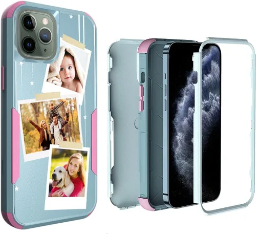 Miniatura 73 de Funda de fotos personalizada para iPhone 11 Apple Phone Plaid Collage - Imagen personalizada para hacer fotos en 3 híbridos gruesos resistentes
