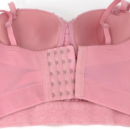 Miniatura 5 de ELLACCI Sexy Pearls Bustier Corsé Crop Top Club Party Cage Bra