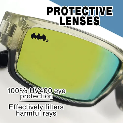 Miniatura 4 de DC Batman - Gafas de sol deportivas para niños, elegantes y duraderas, con protección UV, con funda de transporte suave, con licencia