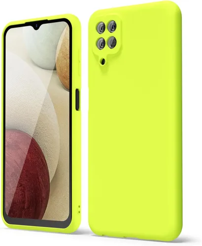 Miniatura 114 de oakxco Funda para teléfono Samsung Galaxy A12 con agarre de silicona líquida, linda delgada fina suave cubierta de gel de goma TPU lisa para mujeres