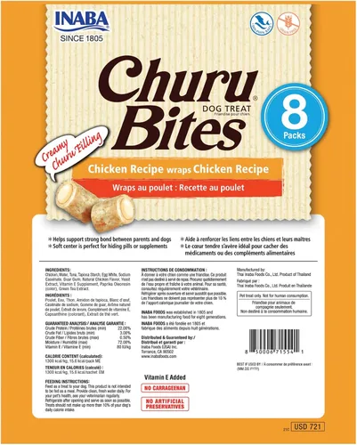 Miniatura 7 de INABA Churu - Bocadillos para perros, golosinas suaves y masticables para perros, 0.42 onzas cada tubo, 48 tubos en total (8 tubos por paquete)
