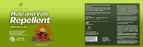 Miniatura 7 de Natural Elements Repelente de topos y campañoles 100% aceite de ricino Seguro para mascotas y no tóxico (4 galones)
