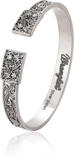 Miniatura 9 de Montana West Pulsera de Puño Wrangler para Mujeres Occidental Turquesa Ajustable Brazalete Abierto Plateado Tallado Floral Vaquera Joyería Country