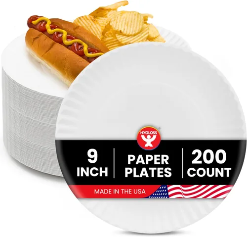 Miniatura 14 de Hygloss Platos de Papel Pequeños a Granel de 6 Pulgadas - Platos de Postre Desechables para Fiestas, Pasteles, Aperitivos, Bocadillos, Vajilla