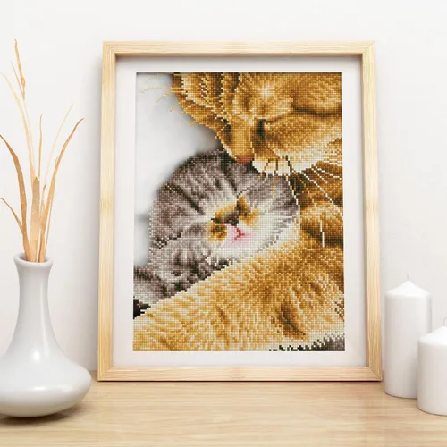 Miniatura 4 de DIAMOND DOTZ Tender Moment Cats - Kits de pintura de diamantes para adultos, kits de arte de diamantes, un kit de manualidades creativo relajante