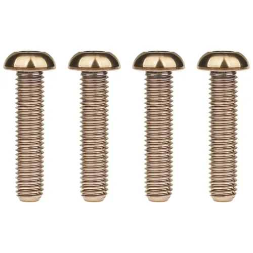 Miniatura 27 de Tornillos de cabeza de botón de titanio M8 15 20 25 30 1.378 in, paquete de 4 (M8x15mm, negro)