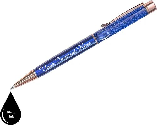 Miniatura 3 de ExpressDesigns™ - Bolígrafos personalizados rellenos de purpurina - Bolígrafo de metal con purpurina - Bolígrafos metálicos personalizados con tinta