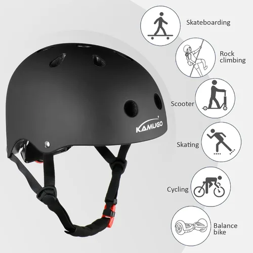 Miniatura 6 de KAMUGO - Casco ajustable para niños, adecuado para niños pequeños de 2 a 14 años, para niños y niñas, seguridad multideportiva para ciclismo