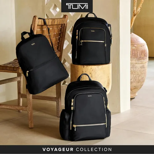 Miniatura 8 de Mochila casual para mujer TUMI, Negro/Dorado, Tamaño único