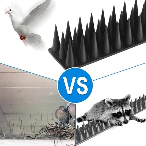 Miniatura 4 de BORHOOD Púas para pájaros, paquete de 20 unidades disuasorias para pájaros pequeños, mapache, gatos, defensor para exteriores para mantener alejada
