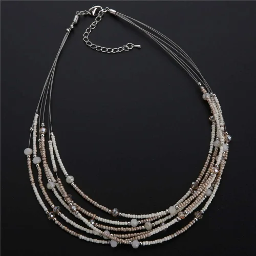 Miniatura 6 de Collar a capas con cristal para mujer, gargantilla con cadena de plata gruesa, regalo de cumpleaños para mujer