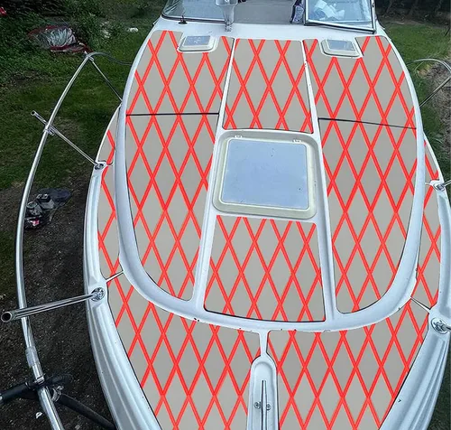 Miniatura 31 de Suelo de Barco de Espuma EVA Cubierta Marina Antideslizante Autoadhesivo para Lancha Motora Barco de Pesca RV Yate Kayak Piscina gris oscuro y azul.