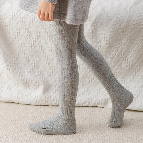 Miniatura 4 de vanberfia Medias de algodón de punto trenzado para bebés y niñas pequeñas