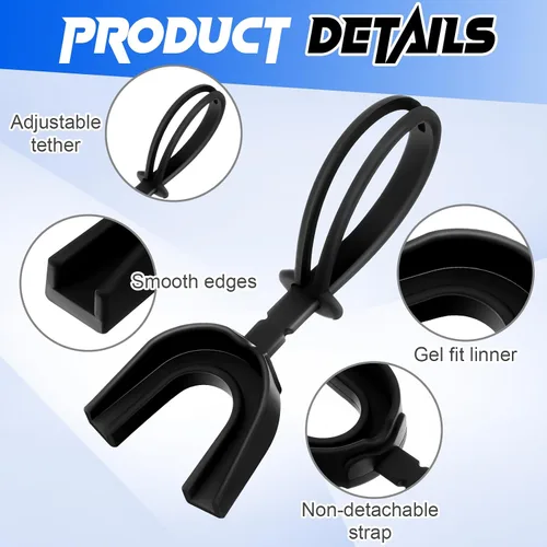 Miniatura 4 de Copkim 50 protectores bucales con correa, protector bucal de fútbol suave para fútbol, boxeo, baloncesto, hockey, lacrosse, lucha libre, rugby, 50