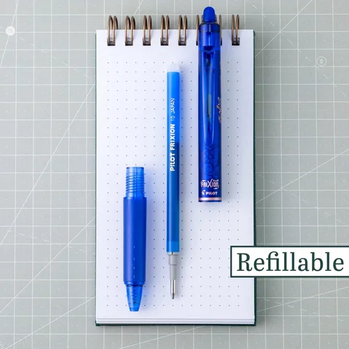 Miniatura 3 de PILOT FriXion Clicker - Bolígrafos de gel borrables, punta fina (0.7mm), tinta de colores para negocios, paquete de 36 - Bolígrafos recargables