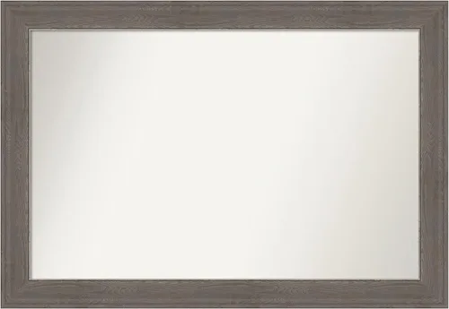 Miniatura 181 de Amanti Art Espejo de pared personalizado no biselado (24.5 x 24.5 pulgadas), marco gris marrón alta, varios tamaños personalizados, espejo de baño
