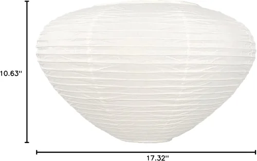 Miniatura 7 de Pantalla de papel de hongo (17 pulgadas), lámpara plegable blanca, linterna de ajuste interior, pantalla de lámpara de techo de papel