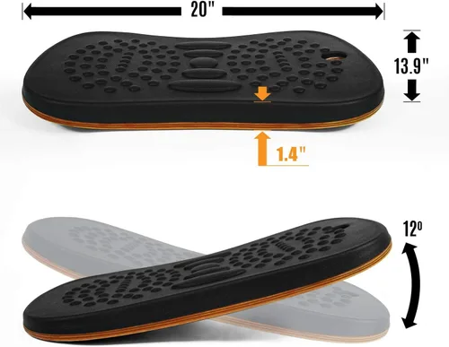 Miniatura 5 de Yes4All Tabla de equilibrio oscilante para escritorio de pie/almohadilla de espuma de oficina antifatiga - Alfombrillas de escritorio de pie, tabla