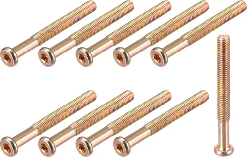 Miniatura 11 de METALLIXITY Tornillos de máquina de cabeza hexagonal (M6 x 2.559 in), 15 unidades, tornillos de media rosca de acero al carbono, para maquinaria