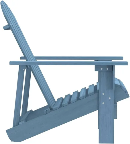 Miniatura 4 de Blue Adirondack Chair, 34.1"x27.4"x35.2" Solid Fir, 242.5 lb, Patio/Balcony