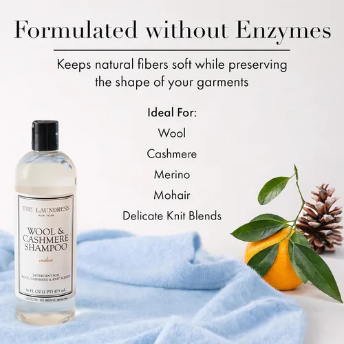 Miniatura 3 de The Laundress Champú de lana y cachemira, 31 lavados, detergente líquido concentrado para lavandería, aroma a cedro, delicado lavado en frío a mano